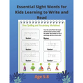 Essential Sight Words for Kids Learning to Write and Read: Practice Workbook For kids Learning To Write & Read. Ages 5-8.Large size - 8.5 "x 11" .page