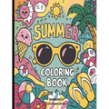 Groovy Summer Coloring Book: Bold and Easy Designs for Adults, Teens, and Kids. Simple, Cute Illustrations with Thick Lines (Bold & Easy)