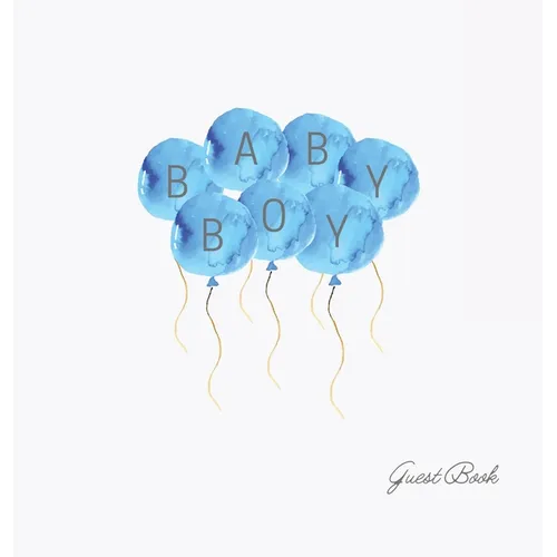 Boy baby shower guest book (Hardback)