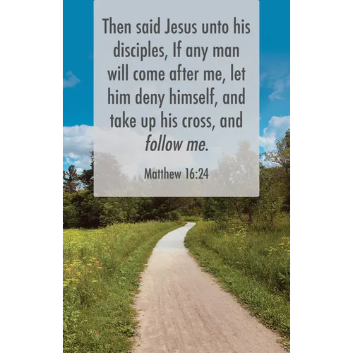 General Worship Bulletin: Follow Me (Package of 100): Matthew 16:24 (Kjv)