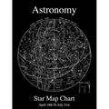 Astronomy Star Map Chart April 18th To July 21st