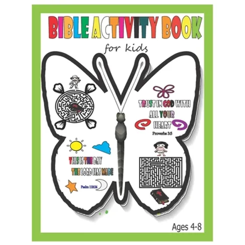 Bible Activity Book for kids ages 4-8: Bible Verses and Mazes Activities for Kids