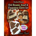 Owl Beanie, Scarf and Fingerless Glove Set