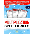 Multiplication Speed Drills: 100 Daily Timed Math Speed Tests, Multiplication Facts 0-12, Reproducible Practice Problems, Double and Multi-Digit Works