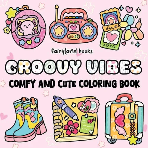 Groovy Vibes: Coloring Book for Adults and Kids