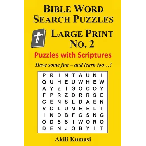 Bible Word Search Puzzles, Large Print No. 2: 50 Puzzles with Scriptures