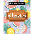 Brain Games - Take-Along - Puzzles Summer-Themed Fruit Design Portable Variety Puzzle Book