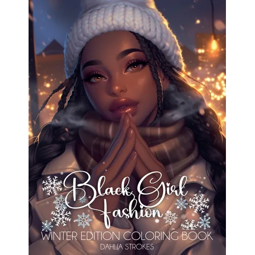 Black Girl Fashion Winter Coloring Book