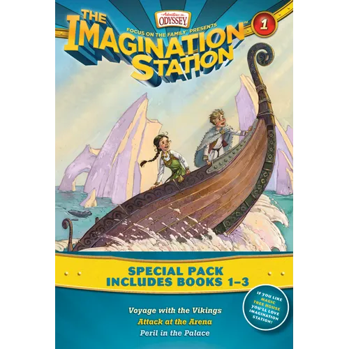 Imagination Station Books 3-Pack: Voyage with the Vikings / Attack at the Arena / Peril in the Palace