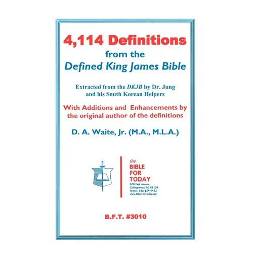 4,114 Definitions from the Defined King James Bible