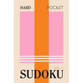 Pretty Pocket Sudoku - Hard Screen Free Puzzles: Minimal Small Travel Size 4 x 6 Inches - Orange & Pink Pop Art