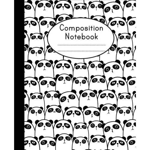 Composition Notebook: Cute Panda Pattern - College Ruled - Notebook For Kids, School Notebook
