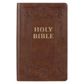 KJV Bible Giant Print Standard-Size (Faux Leather, Medium Brown)