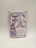 Paws & Pages Cat Stationery Gift Bundle - 10pc Laminated Bookmark & Notepad Set