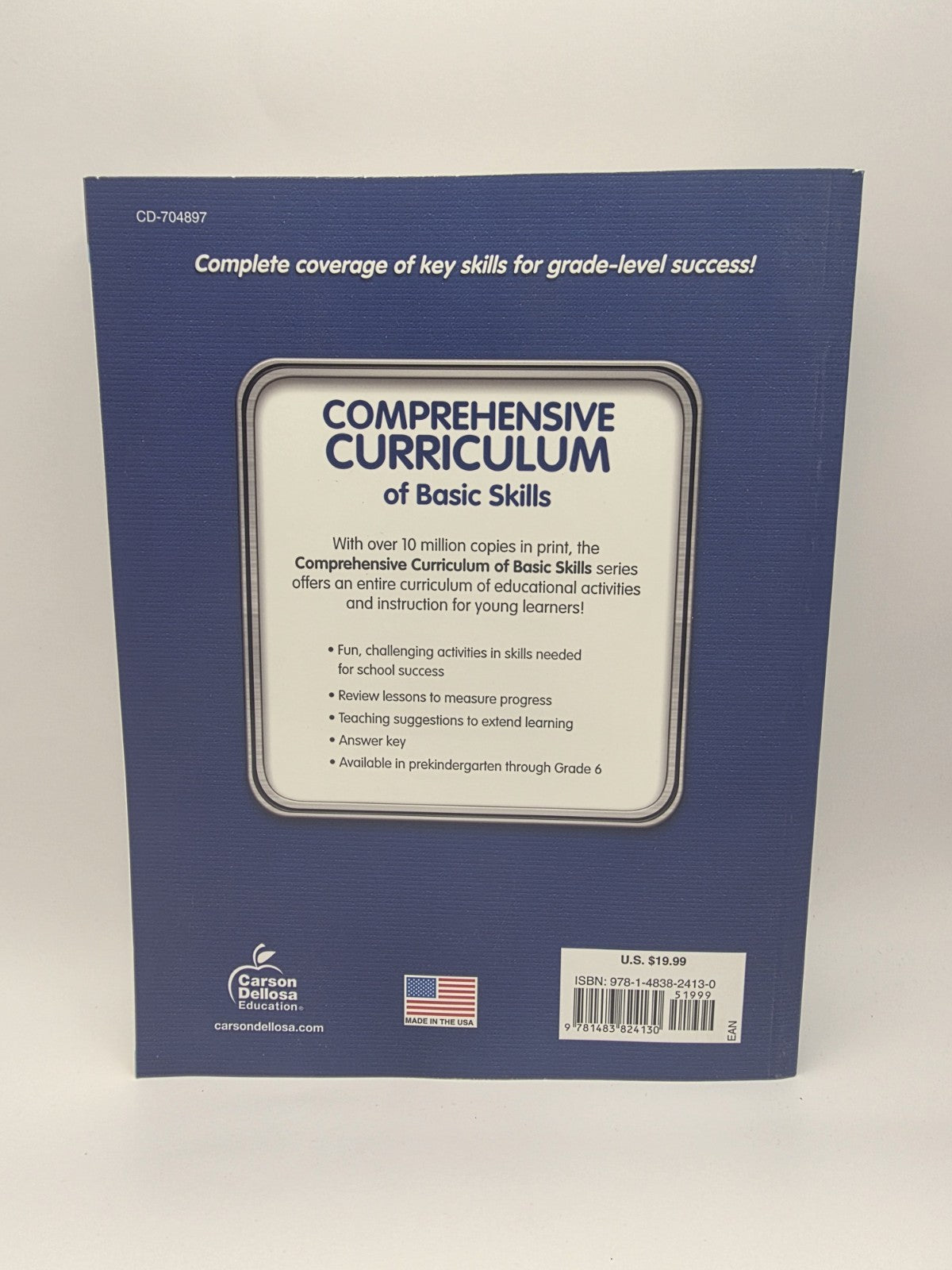 Carson-Dellosa Comprehensive Curriculum Basic Skills Grade 4 w/ Answer Key (New)