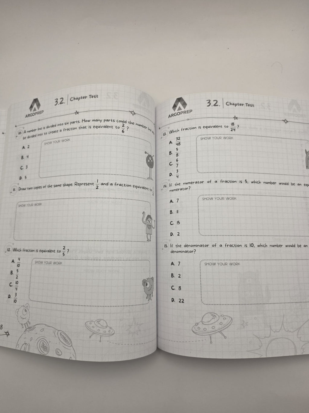 ArgoPrep Introducing Math! Grade 3 Workbook Study Guide 268 pages (New)