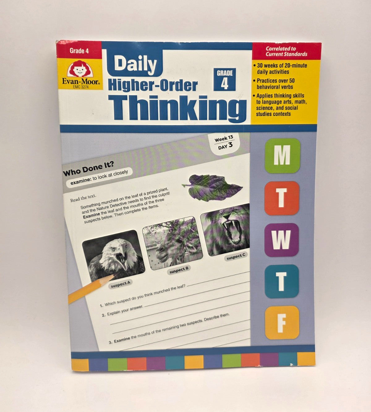 Evan-Moor Daily Higher-Order Thinking Grade 4 Workbook (New)