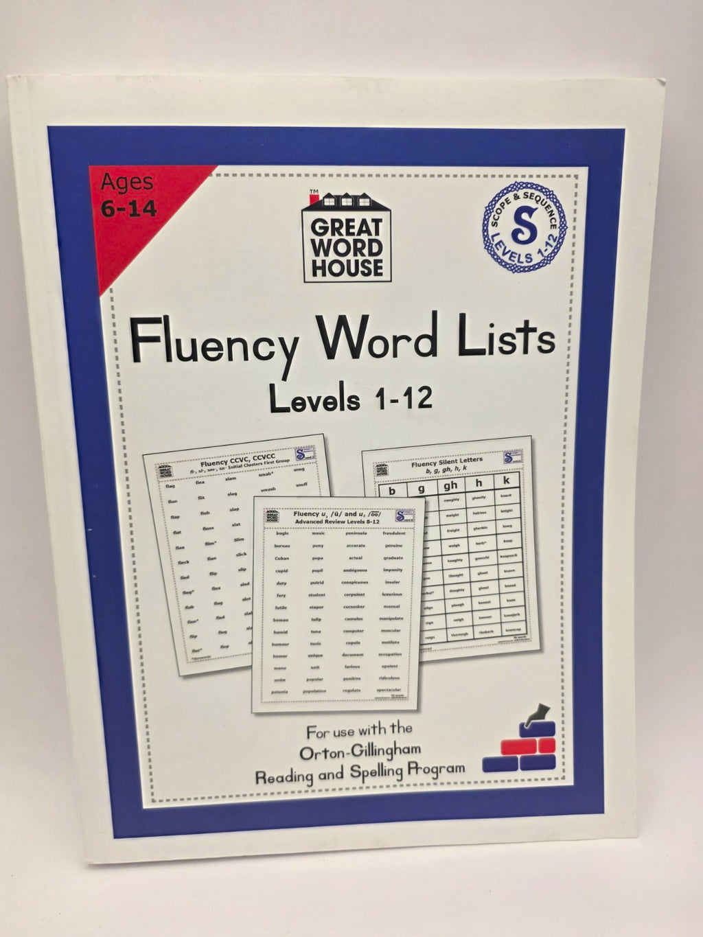 Great Word House Fluency Word Lists Levels 1-12 237 page Resource for Dyslexia
