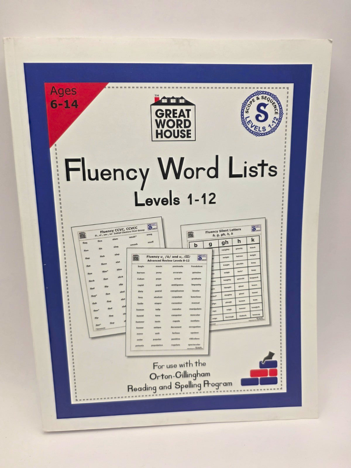Great Word House Fluency Word Lists Levels 1-12 237 page Resource for Dyslexia