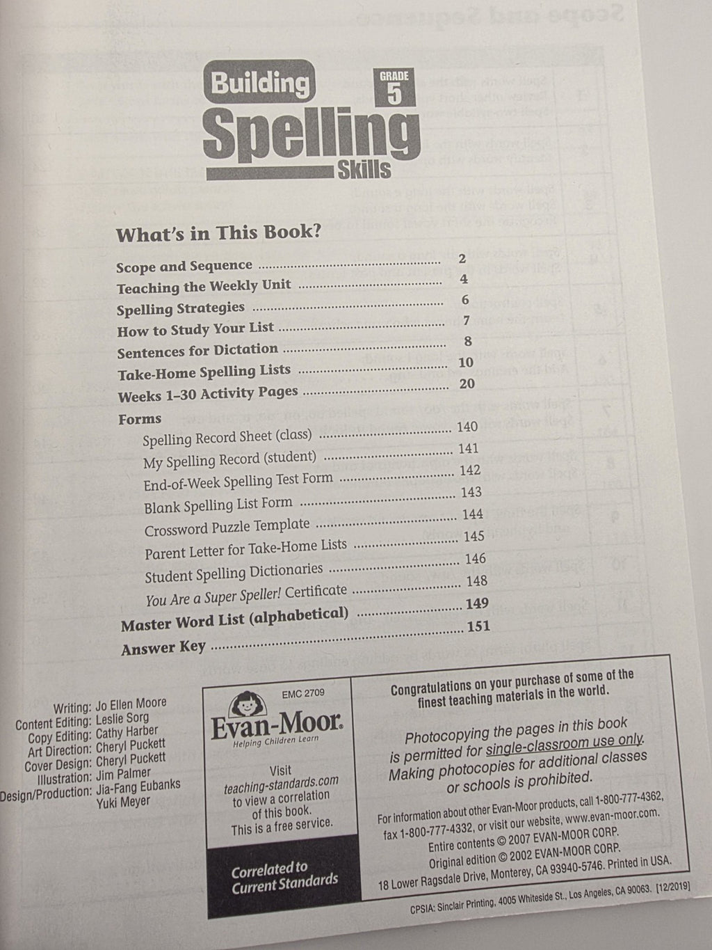 Evan-Moor Daily Practice Building Spelling Skills Grade 5 (New)