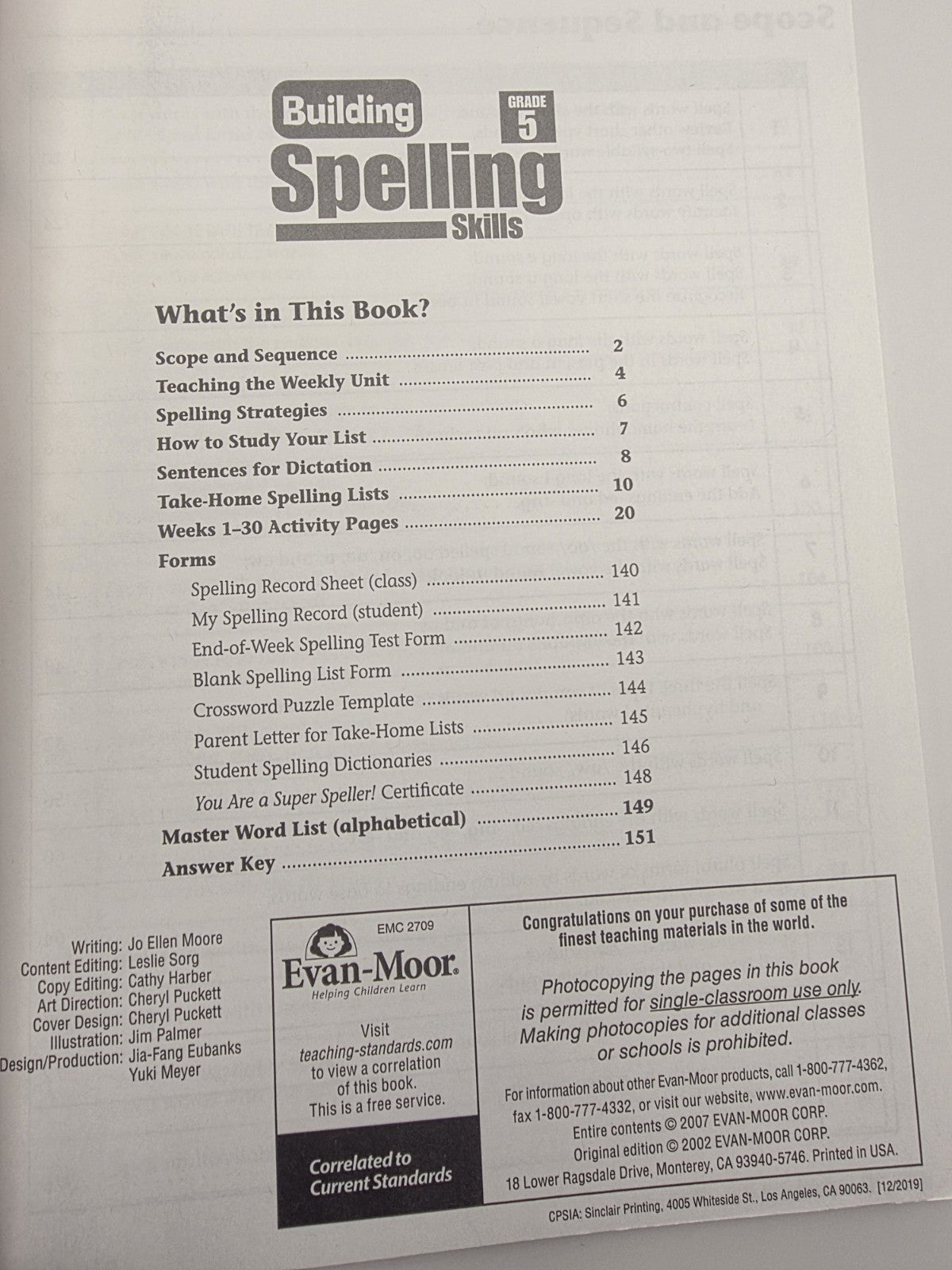 Evan-Moor Daily Practice Building Spelling Skills Grade 5 (New)