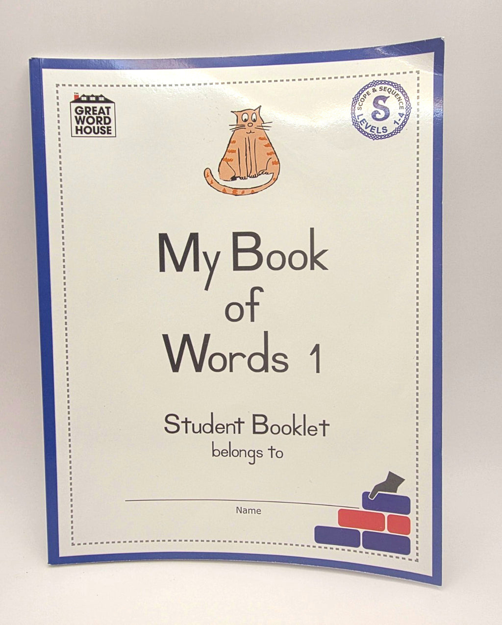 Great Word House My Book of Words 1 Levels 1-4 Student Workbook 78 pages (New)