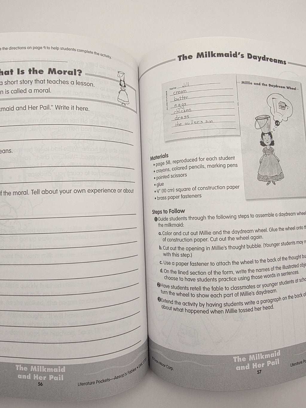Evan-Moor Literature Pockets Aesop's Fables Workbook 96pg (New)