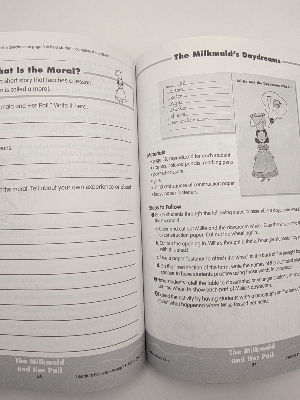 Evan-Moor Literature Pockets Aesop's Fables Workbook 96pg (New)