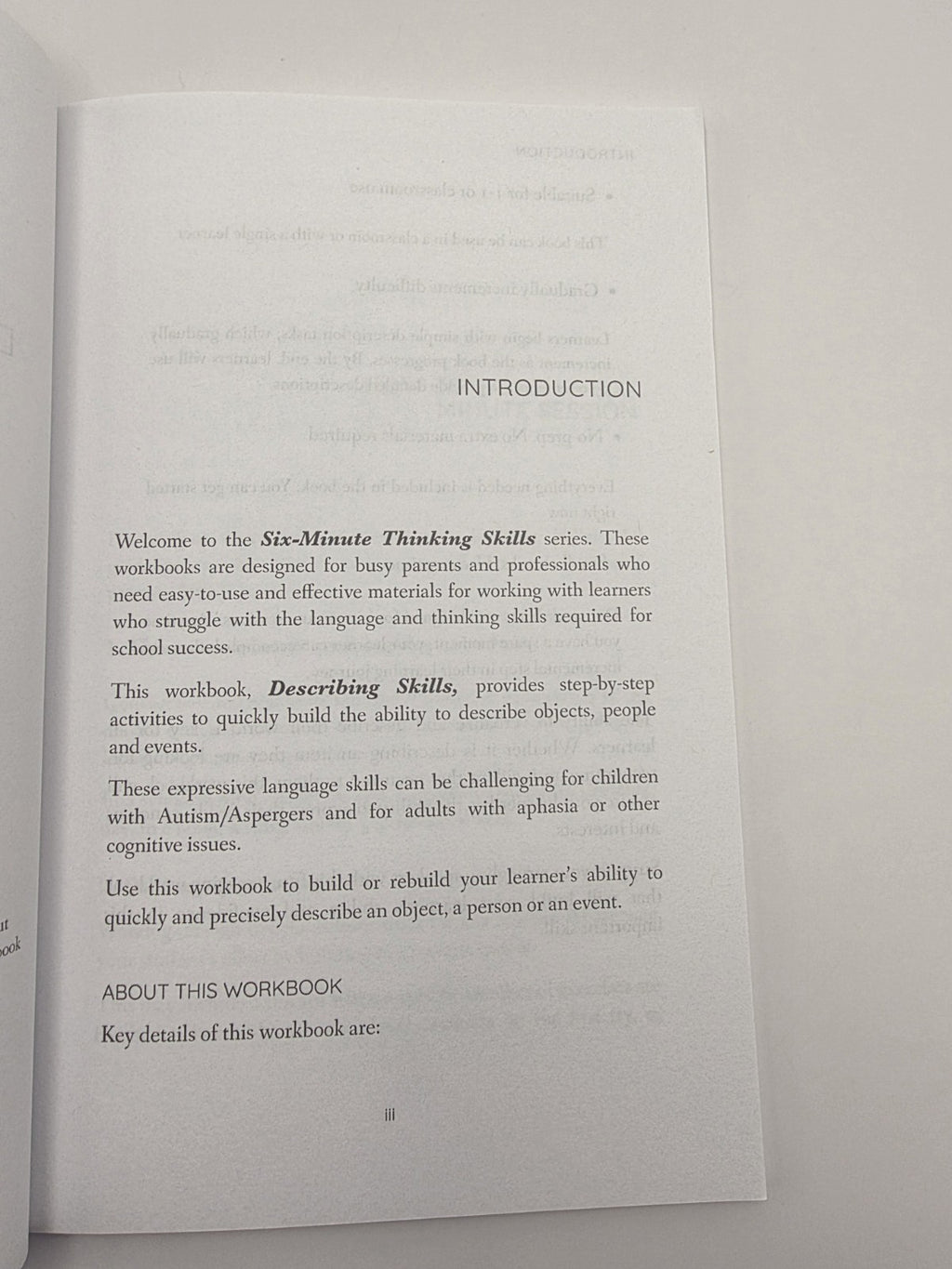 Happy Frog Press Describing Skills for Kids Autism & Asperger's Six-Minute (New)