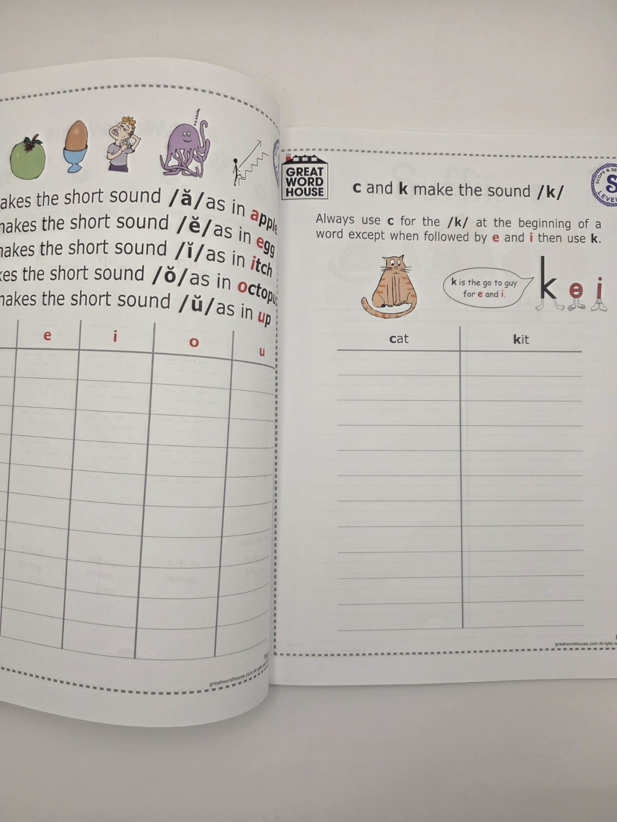 Great Word House My Book of Words 1 Levels 1-4 Student Workbook 78 pages (New)