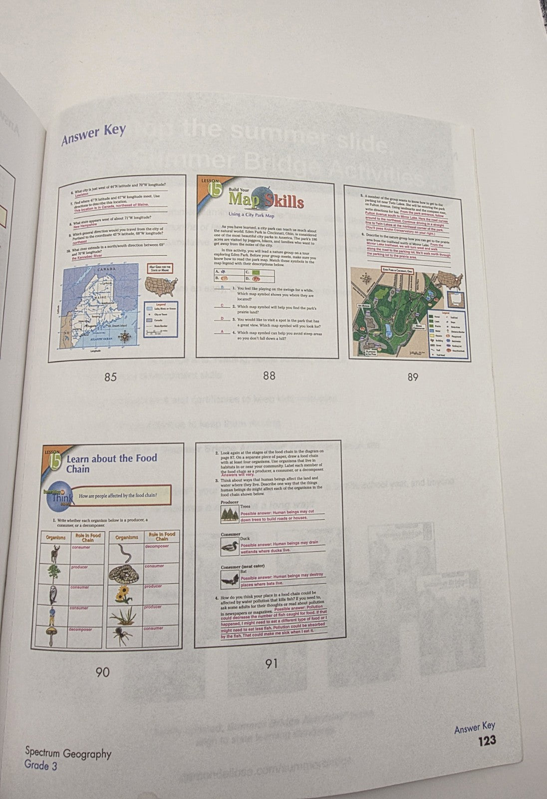 Spectrum Geography Communities Grade 3 Workbook with Answer Key 123 Pages (New)
