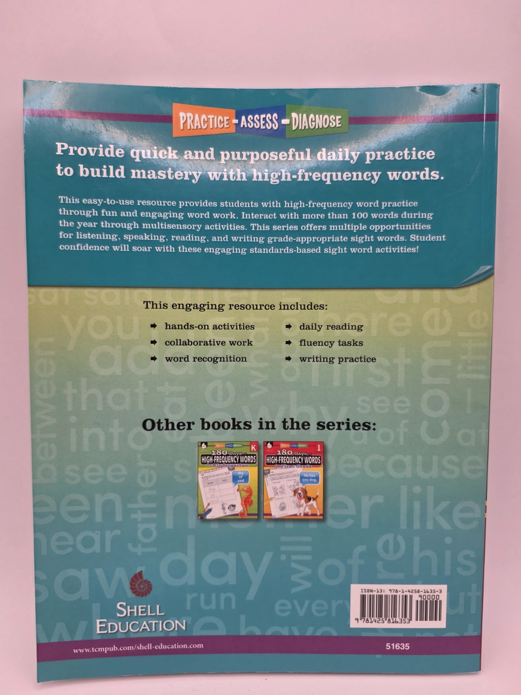 Shell Education 180 Days of High-Frequency Words Grade 2  (New)
