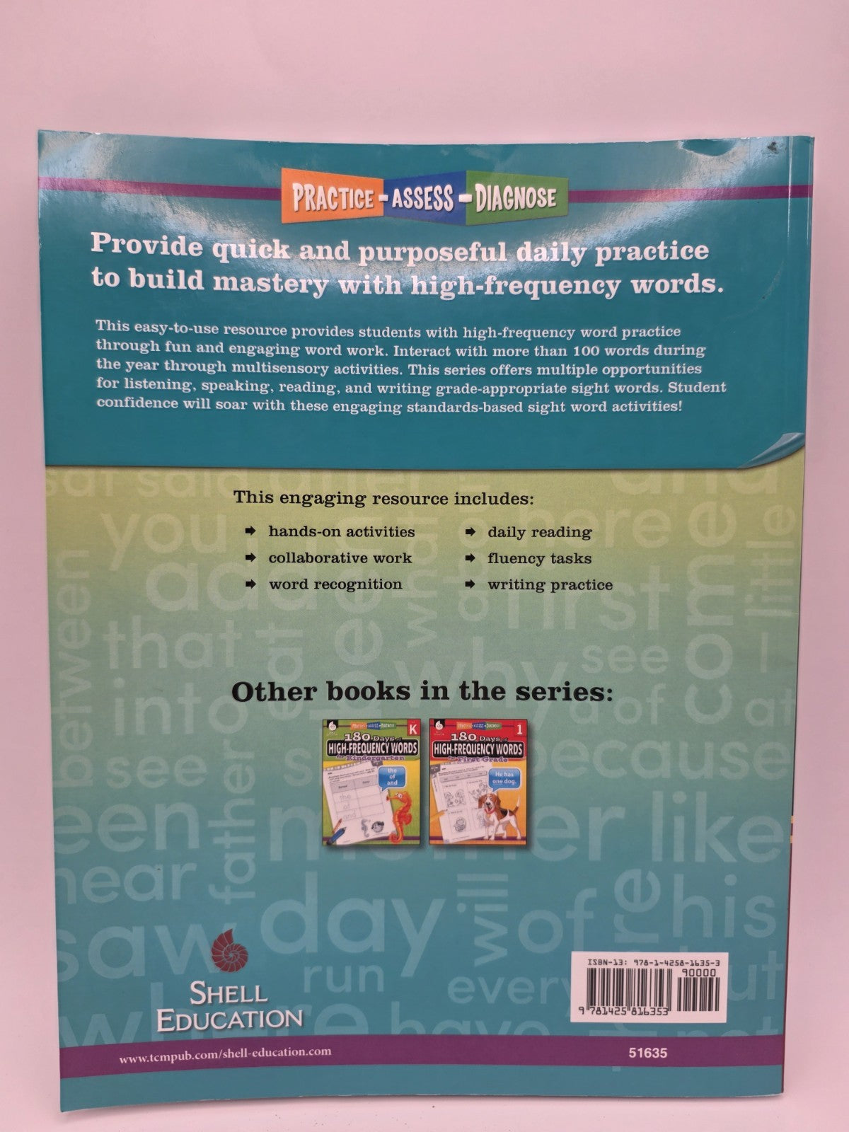 Shell Education 180 Days of High-Frequency Words Grade 2  (New)