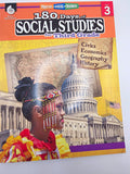 Shell Education 180 Days of Social Studies Grade 3 Workbook w/Answer key (New)