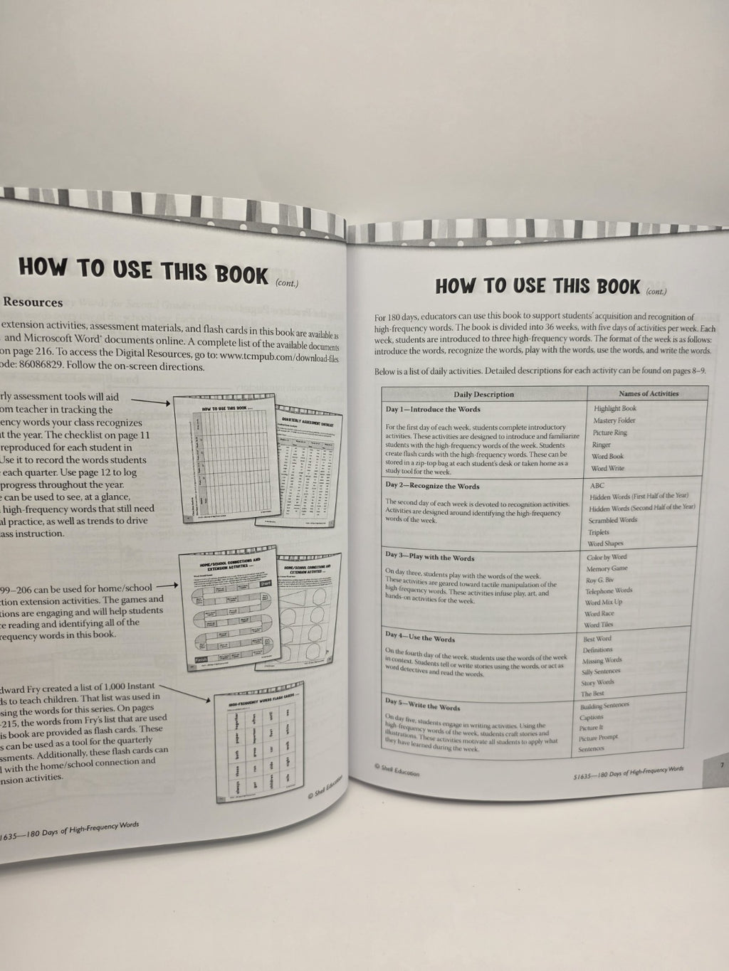 Shell Education 180 Days of High-Frequency Words Grade 2  (New)