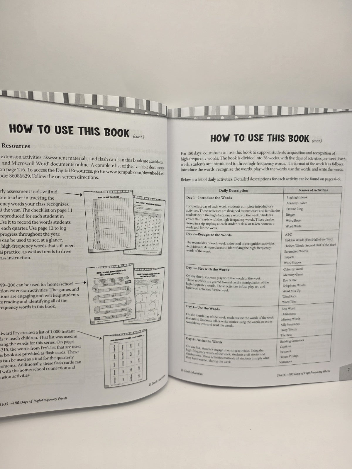 Shell Education 180 Days of High-Frequency Words Grade 2  (New)
