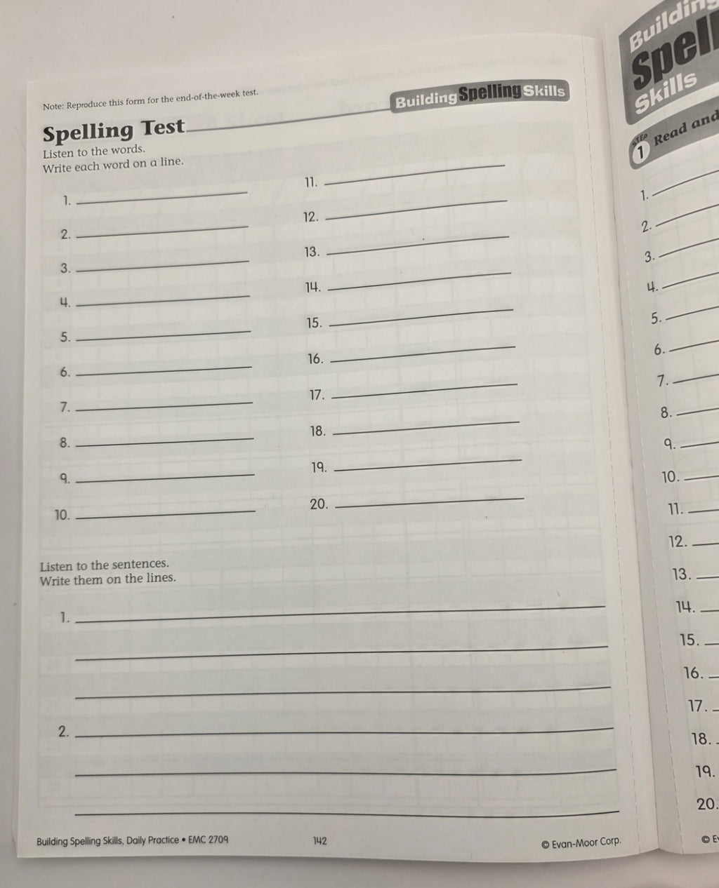 Evan-Moor Daily Practice Building Spelling Skills Grade 5 (New)
