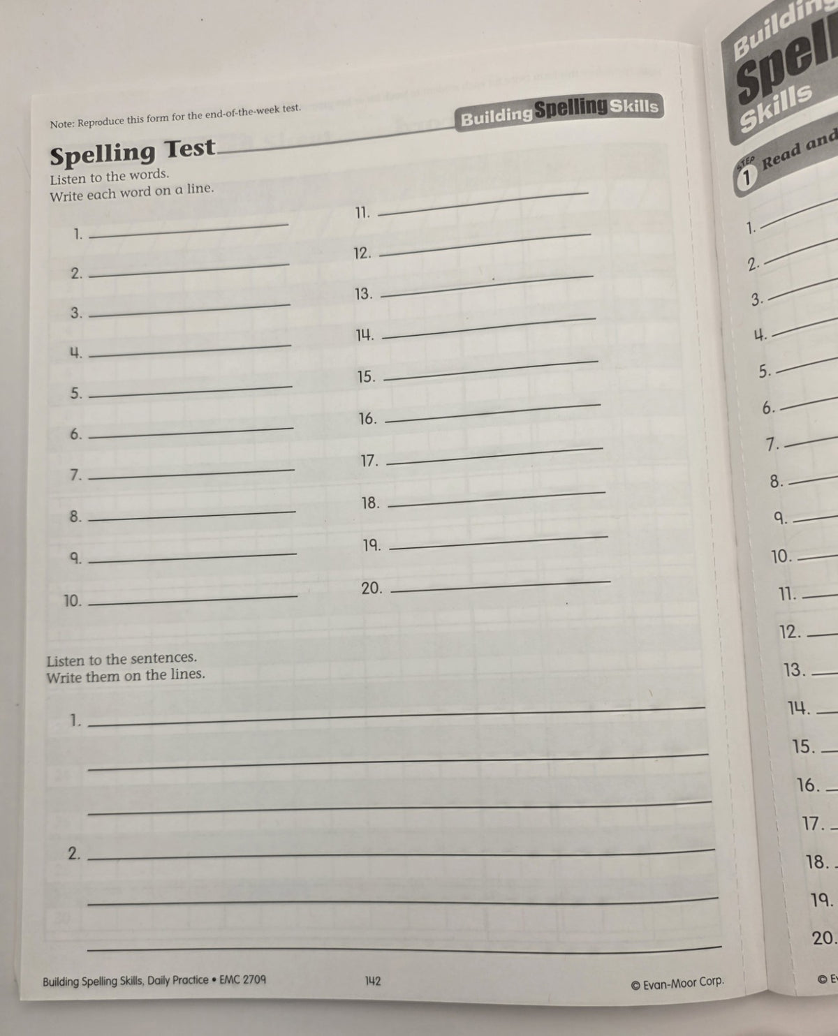 Evan-Moor Daily Practice Building Spelling Skills Grade 5 (New)