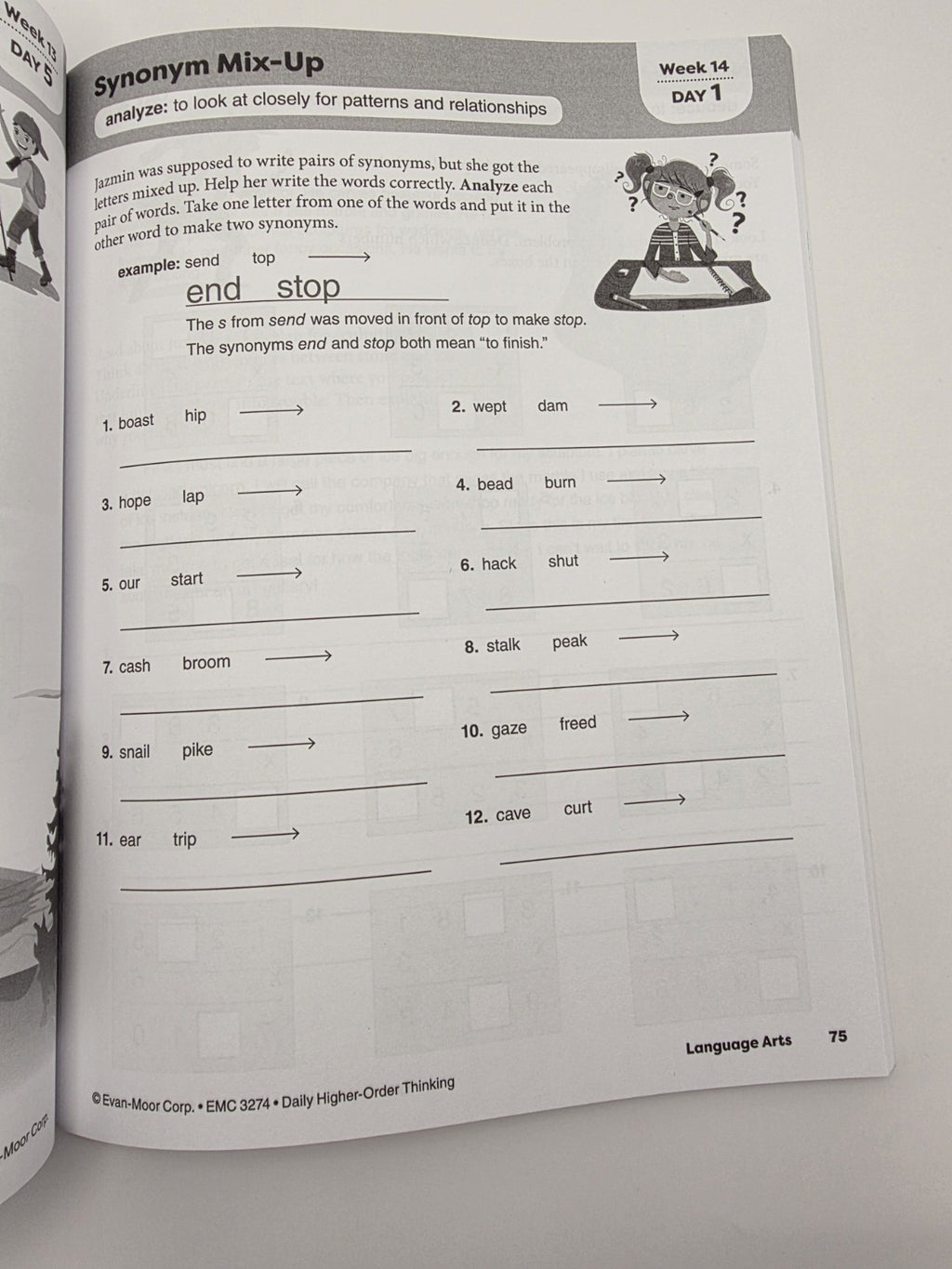 Evan-Moor Daily Higher-Order Thinking Grade 4 Workbook (New)