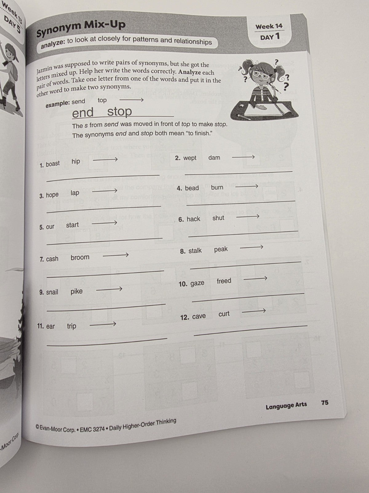 Evan-Moor Daily Higher-Order Thinking Grade 4 Workbook (New)