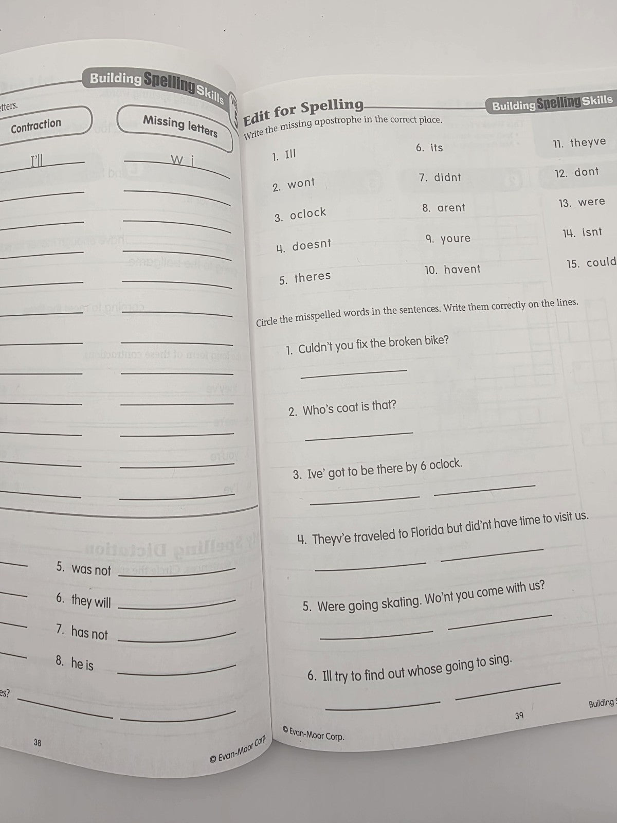 Evan-Moor Daily Practice Building Spelling Skills Grade 5 (New)