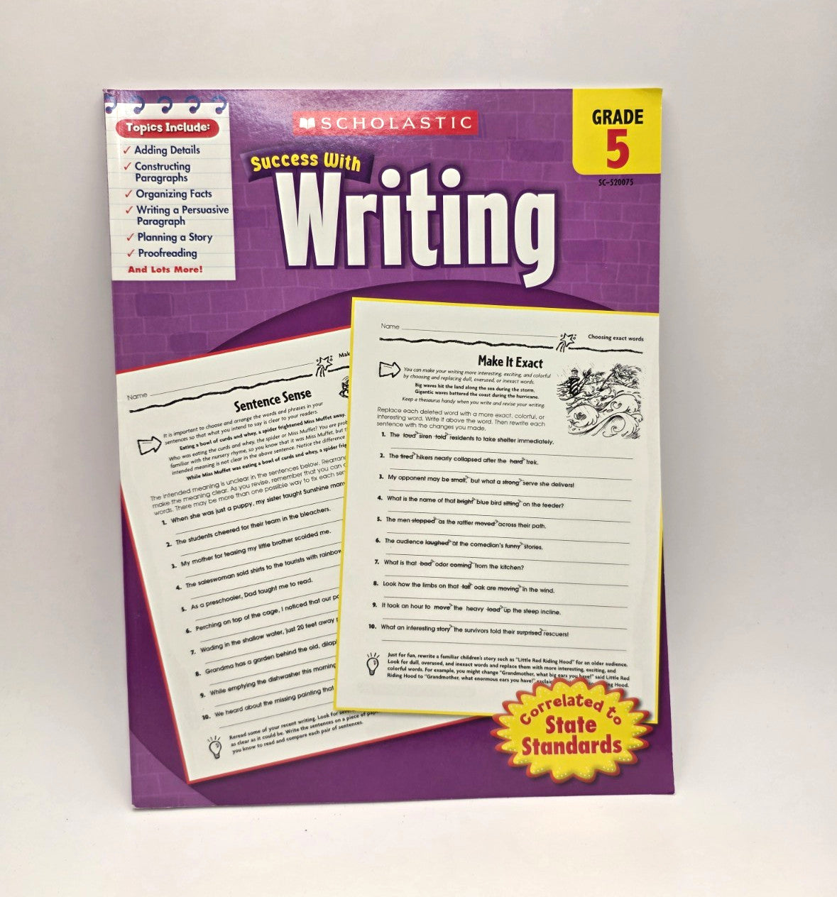 Scholastic Success With Writing Grade 5 Activity Workbook Paperback (New)