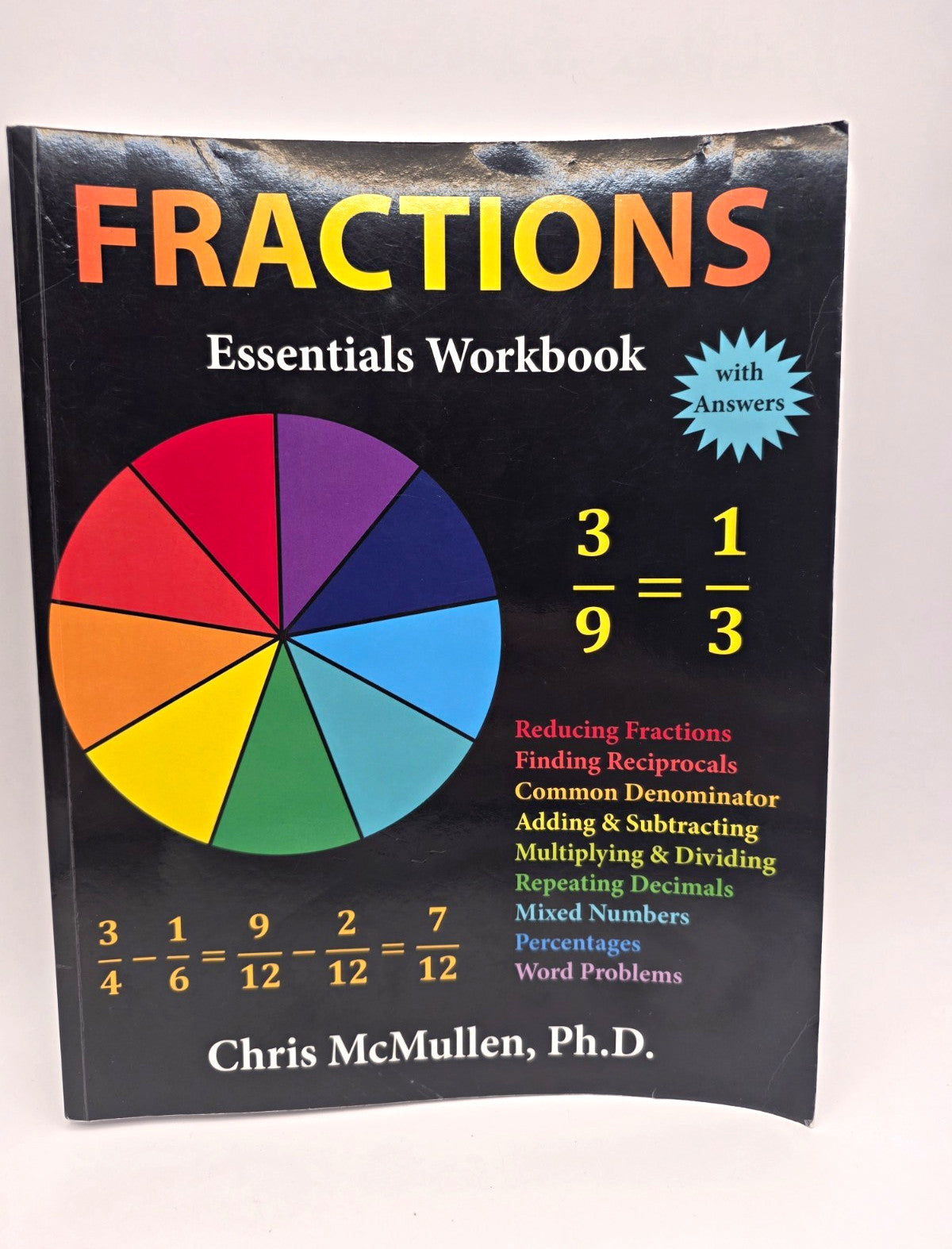 Fractions Essentials Workbook with Answer Key Chris McMullen (New)