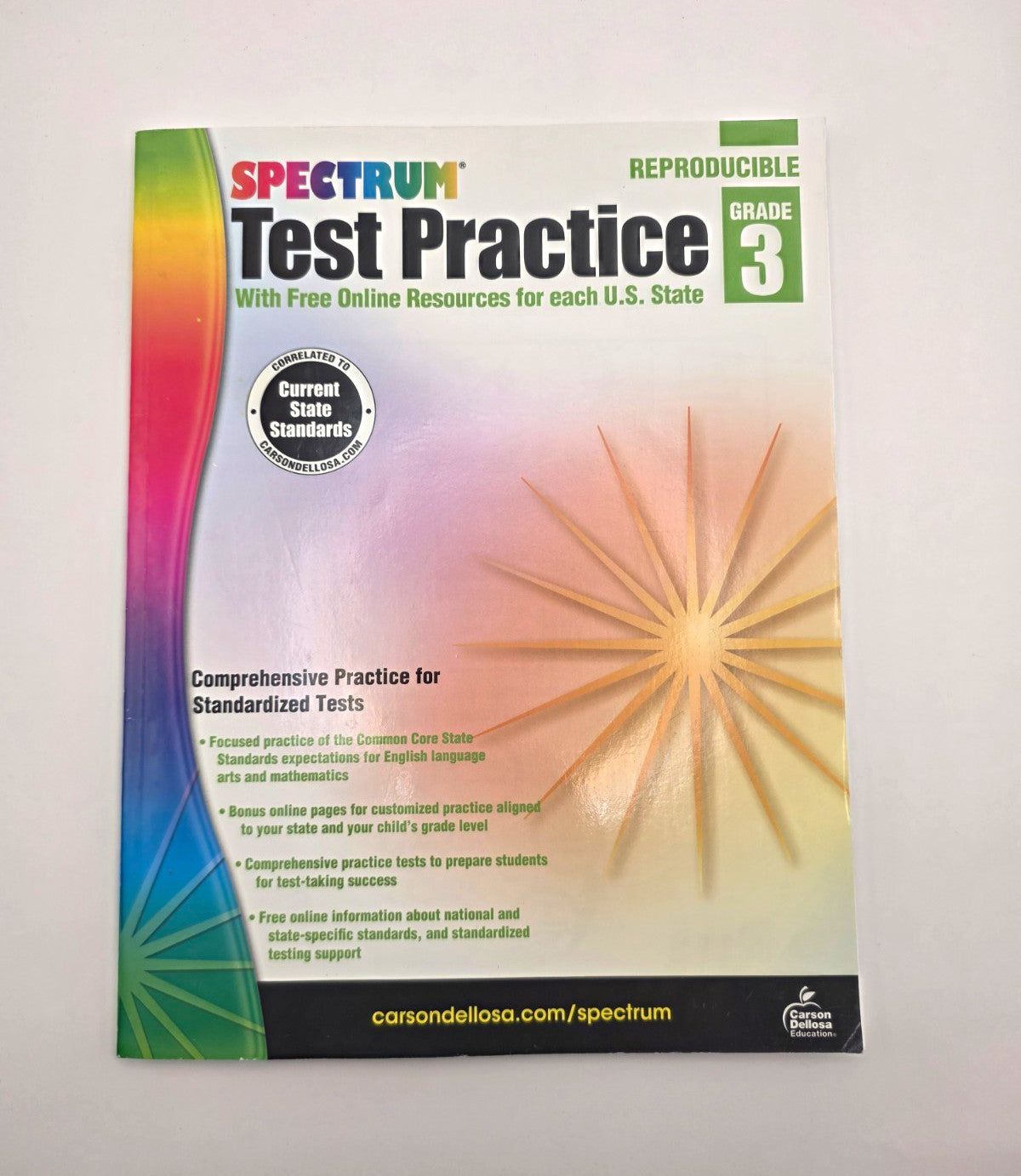 Carson Dellosa Spectrum Test Practice Grade 3 Reproducible Workbook (New)