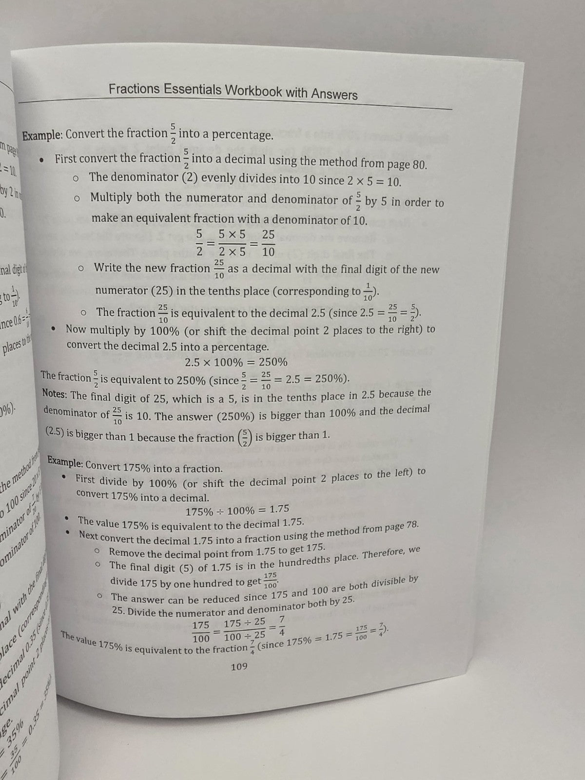 Fractions Essentials Workbook with Answer Key Chris McMullen (New)