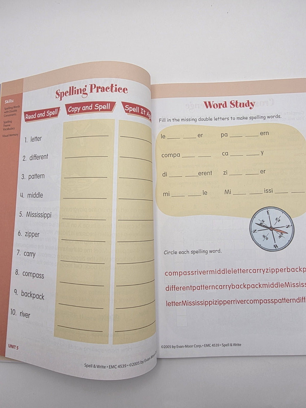 Evan-Moor Skill Sharpeners Spell & Write Grade 3 Workbook (New)