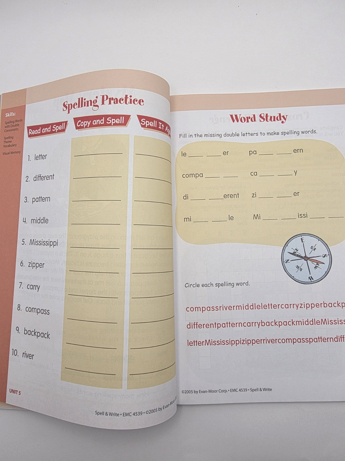 Evan-Moor Skill Sharpeners Spell & Write Grade 3 Workbook (New)