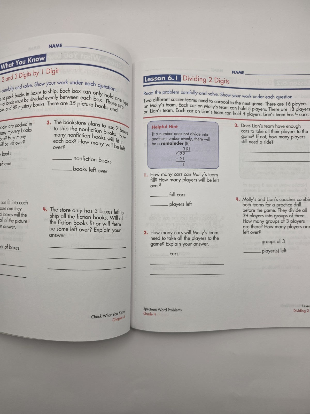 Spectrum Word Problems Grade 4 Workbook Mathematics (New)
