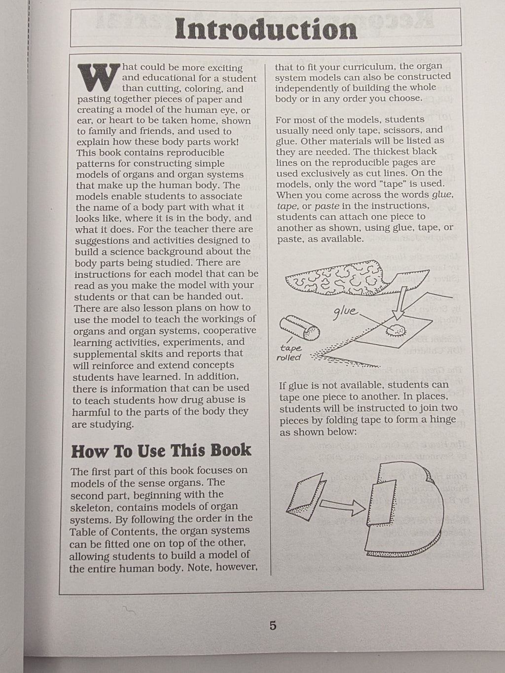 Scholastic The Body Book Easy-to-Make Hands-on Models That Teach (New)