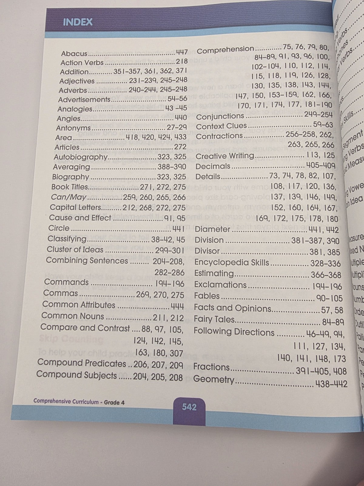 Carson-Dellosa Comprehensive Curriculum Basic Skills Grade 4 w/ Answer Key (New)